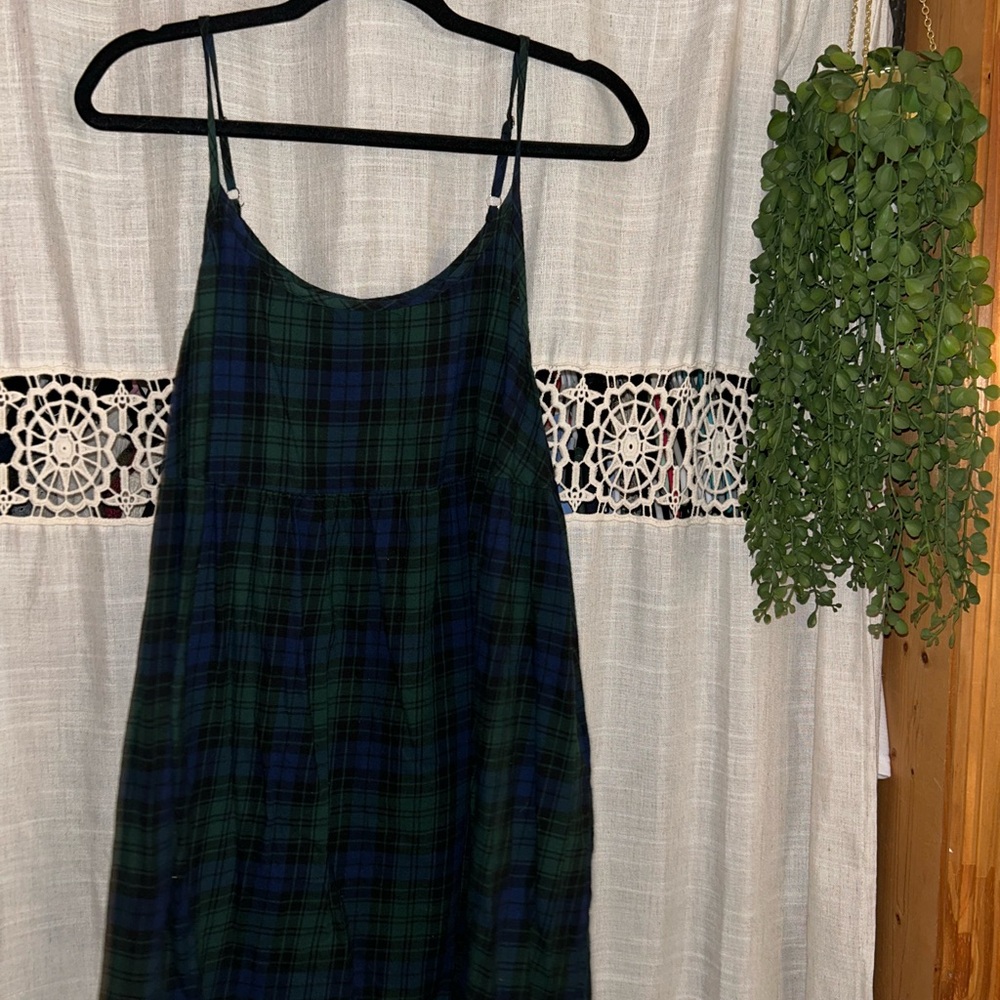 Plaid Spaghetti Strap Dress